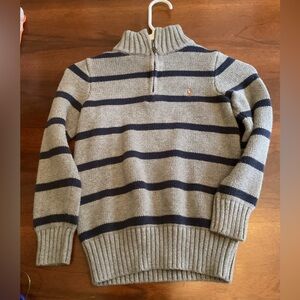 Ralph Lauren Men's Gray and Black Zip-Up Sweater